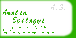 amalia szilagyi business card